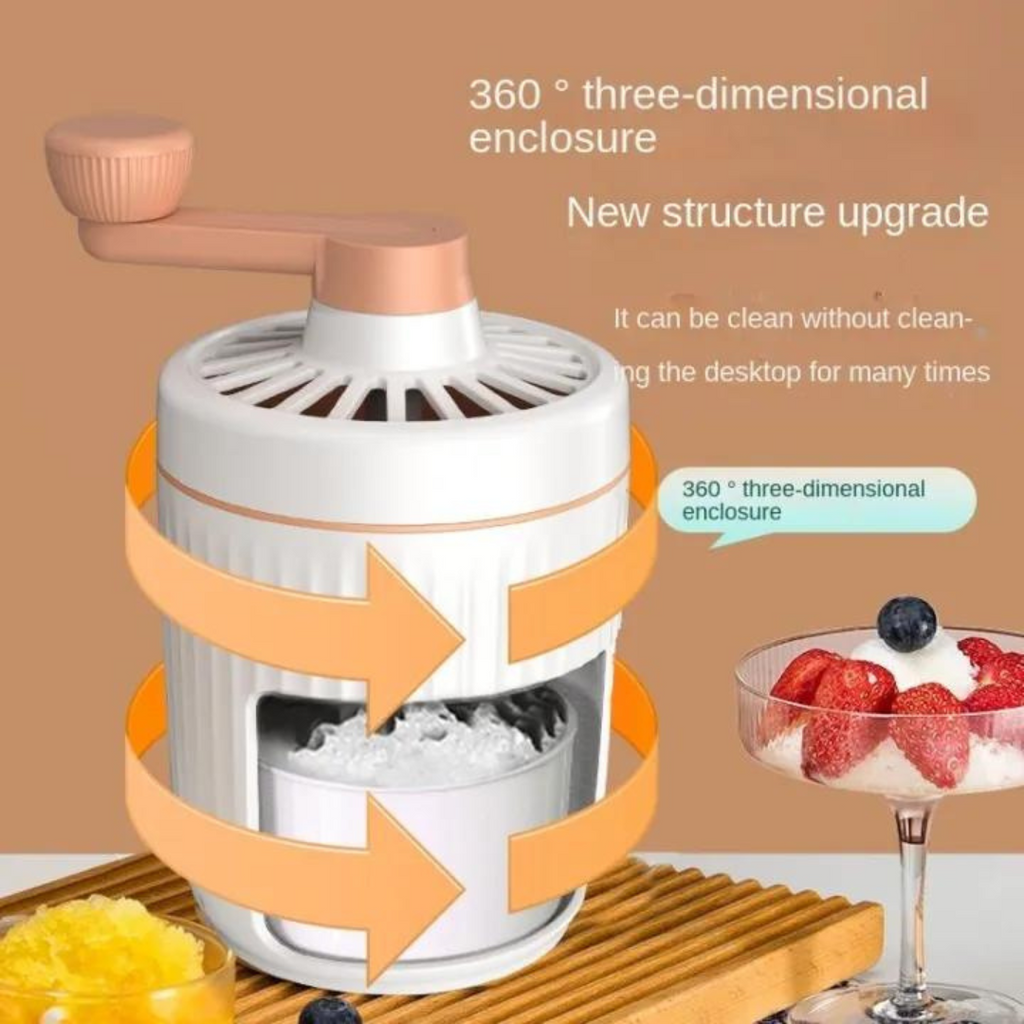Manual Ice Shaver Machine, Ice Crusher Snow Cone Maker