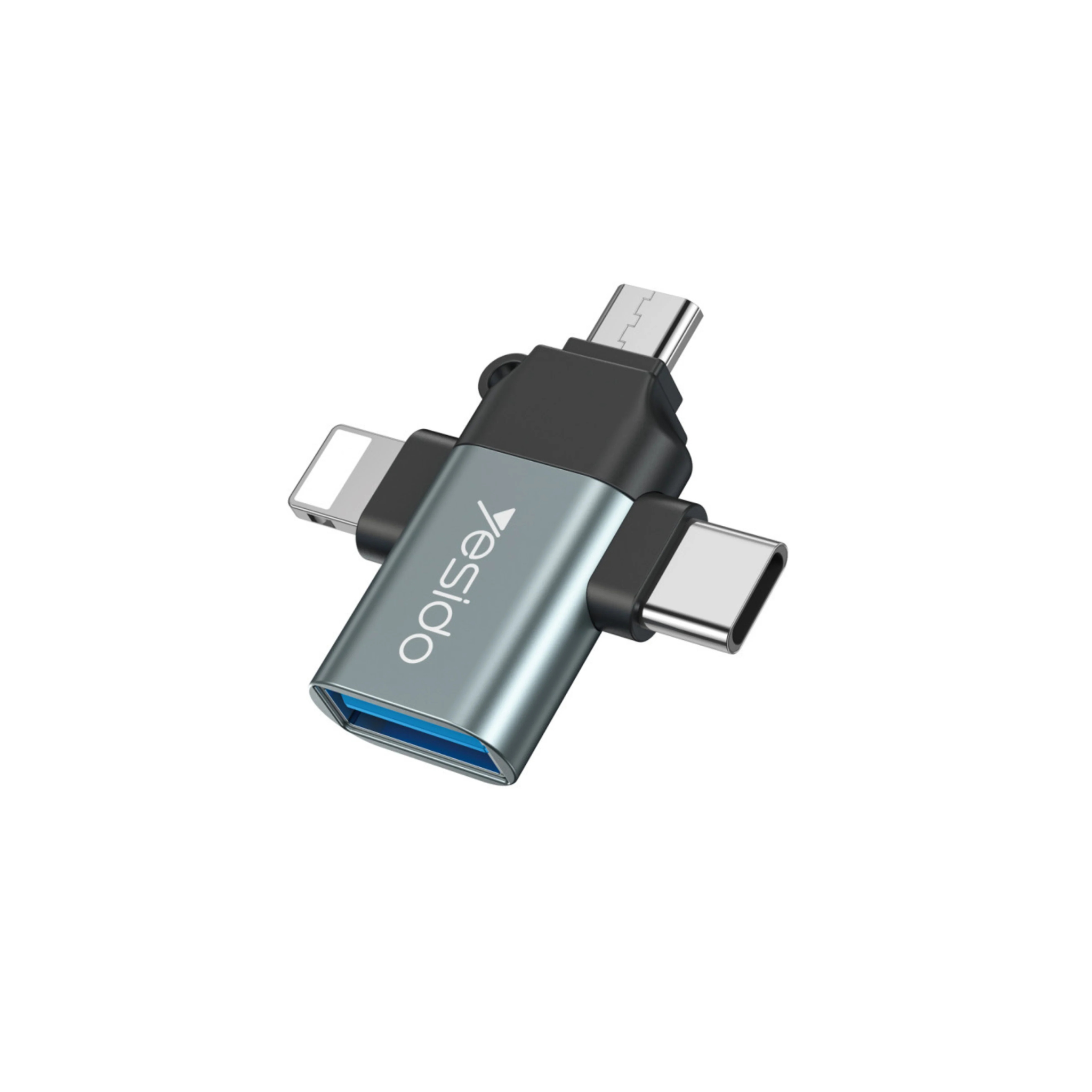 Yesido GS15 3 IN 1 USB To USB Type C Micro Lightning OTG Adapter