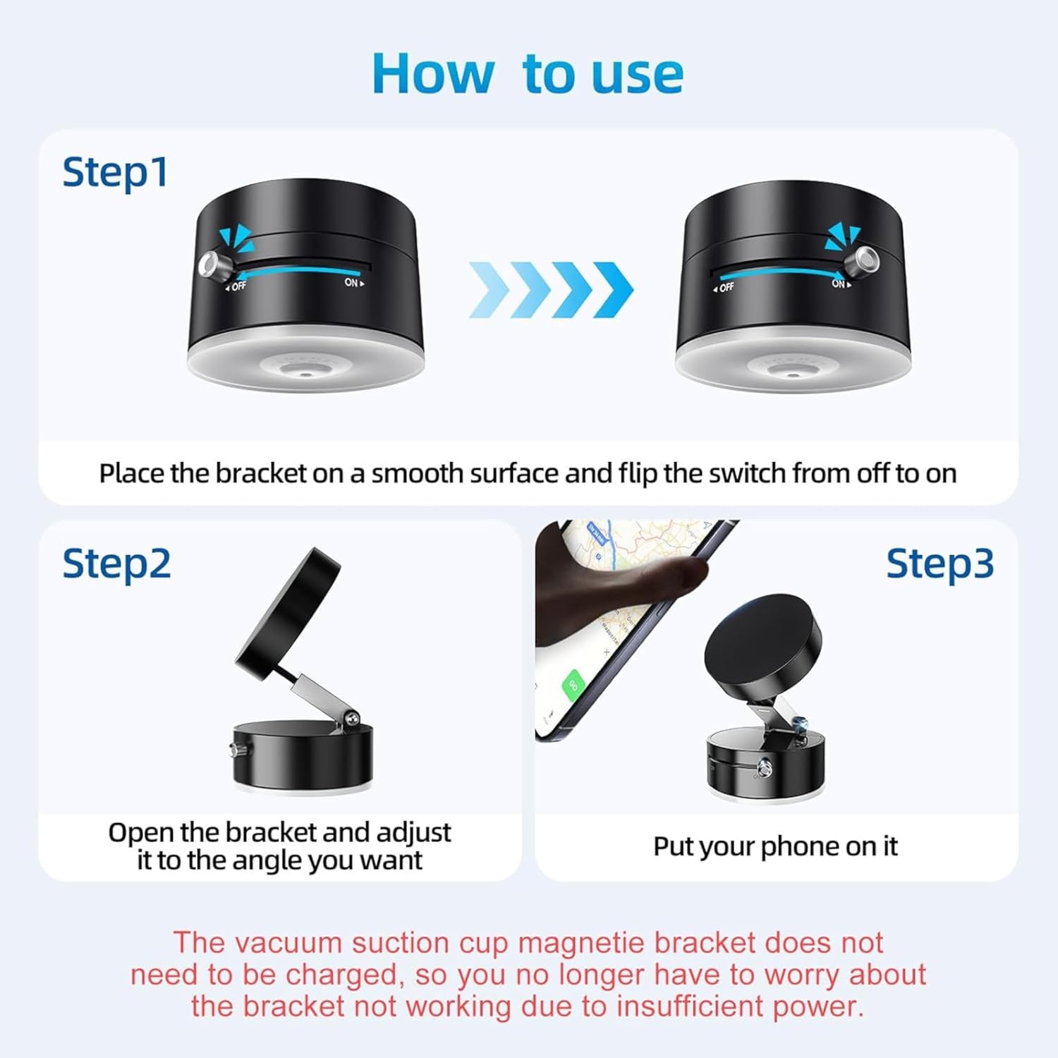 Vacuum Suction Adsorption Magnetic Mobile Phone Holder