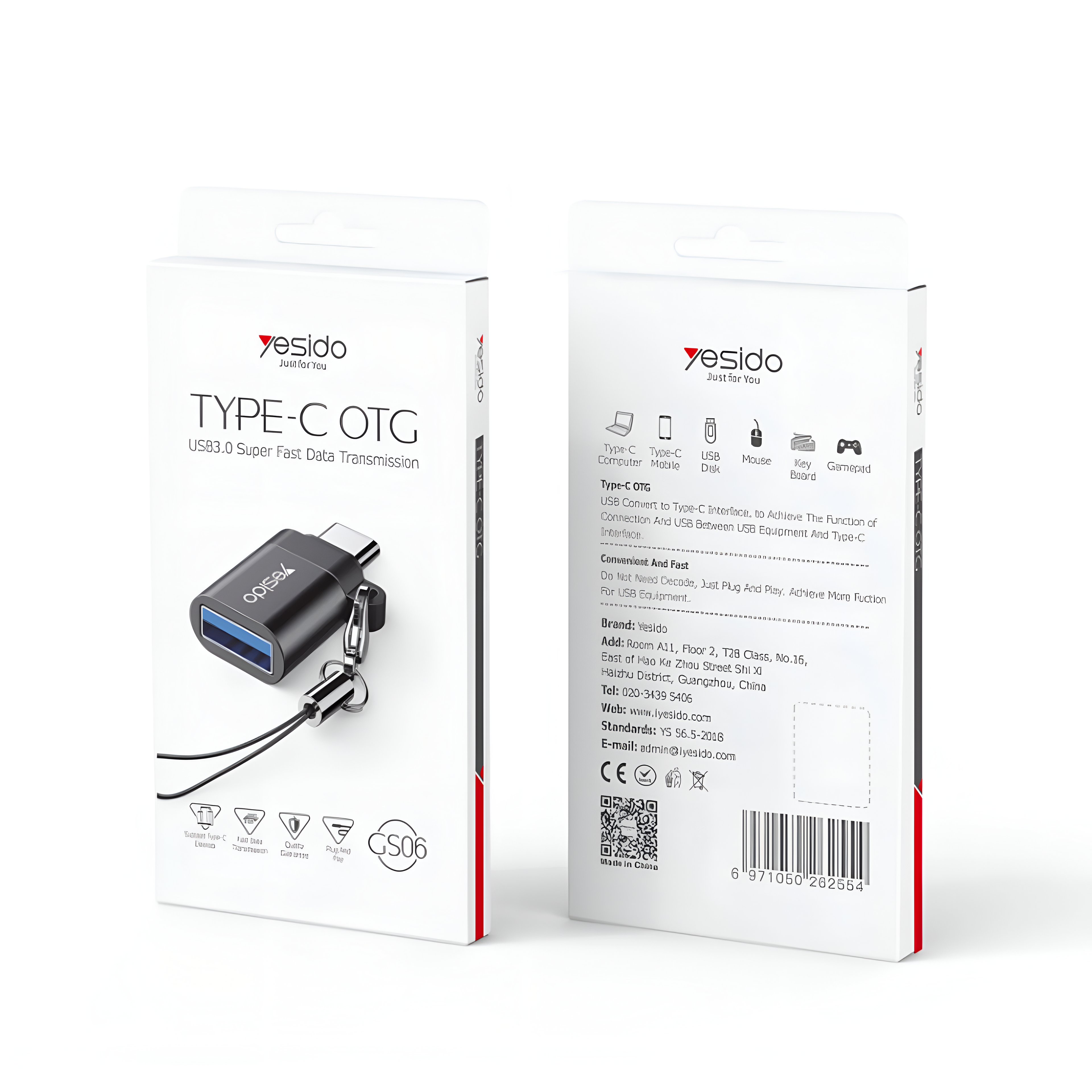 Yesido GS06 USB A to USB C OTG Adapter